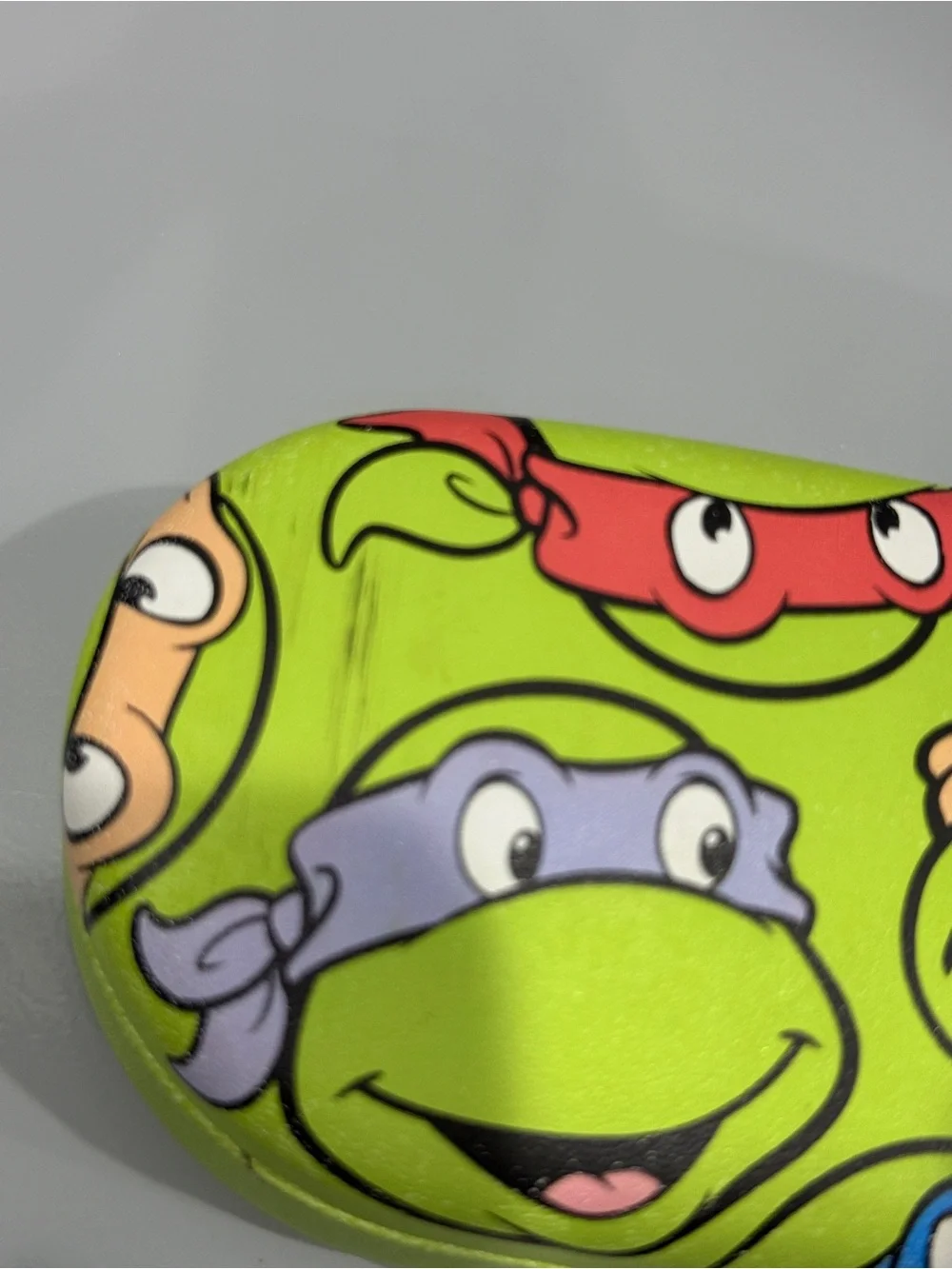 Kids Sunglasses Case with Cartoon Turtle Faces - Green